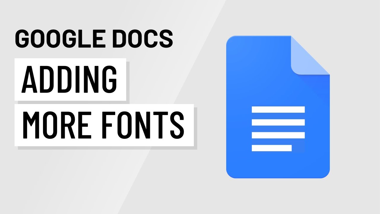 How to add more fonts to Google Docs