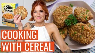 Making Vegan Recipes Using CEREAL?! (This might be the best food hack ever)