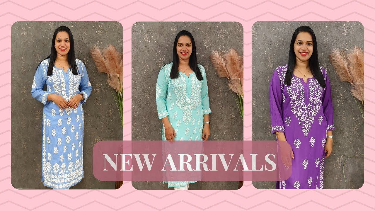 Lightweight cotton Chikankari kurtis—perfect for daily wear & festive days  || 𝐆𝐋𝐈𝐓𝐙𝐈𝐍𝐃𝐈𝐀 FASHIONS ✨
