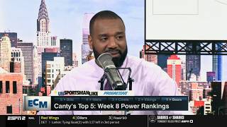 Chris Canty's Top 5 Week 8 Power Rankings: 1. Bears, 2. Vikings, 3. Chiefs, 4. 49ers, 5. Bills
