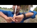 Paper rocket launching by two fingers