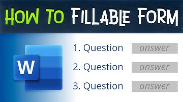How To Create A Fillable Form In Microsoft Word Mac