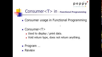 Functional Programming  -  Consumer