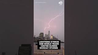 Viewer captures mesmerizing lightning strike at the One World Trade Center