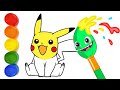 🔴Learn Magic Colors and Numbers with Pikachu! Groovy The Martian educational cartoons for children