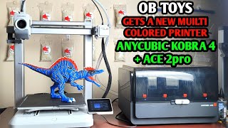 I made a Muilti Color Level 40 Spinosaurus using the new ANYCUBIC KOBRA 4 COMBO | Open and REVIEW