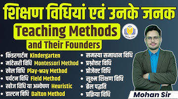 Teaching Methods and Founders | शिक्षण विधियां एवं उनके जनक | Important class of teaching methods