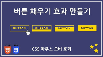 CSS 버튼 채우기 효과 만들기 - 웹디자인 버튼 HTML CSS 강의 #2