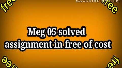 Meg 05 solved assignment 2019-20