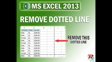 Remove Dotted Line In Excel
