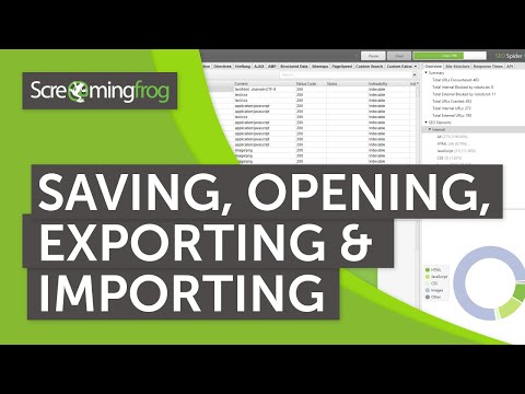 Saving, Opening, Exporting & Importing Guide - Screaming Frog SEO Spider