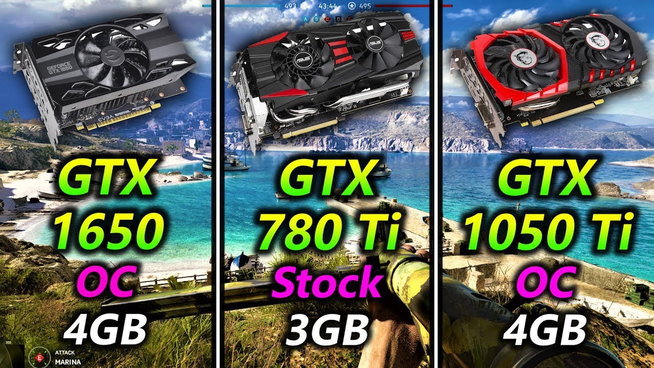 GTX 1650 OC vs GTX 780 Ti Stock vs GTX 1050 | Tested in 15 PC Gameplay - YouTube