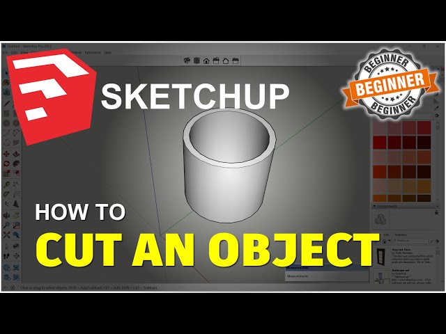 Sketchup How To Cut An Object Tutorial class=