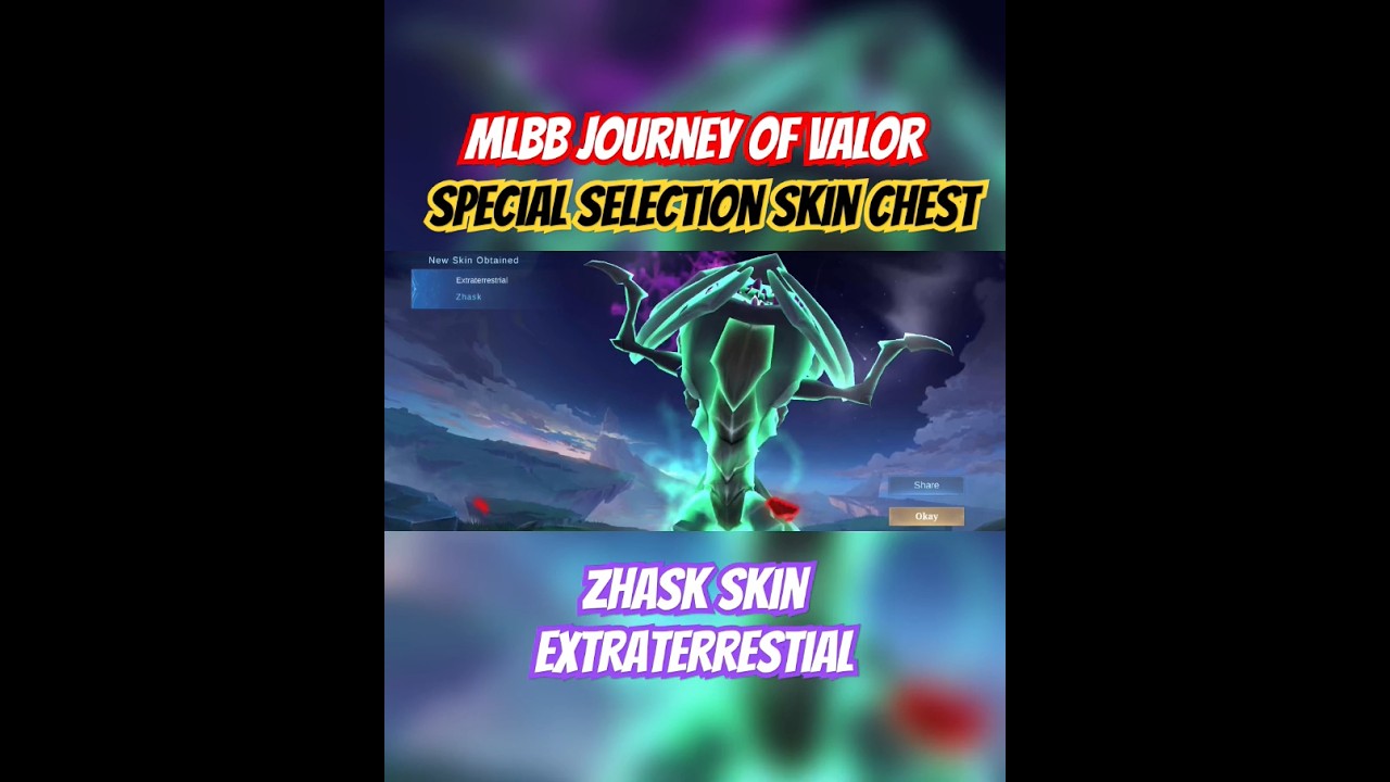 Zhask Skin Extraterrestial MLBB Journey of Valor Special Selection Skin Chest 
