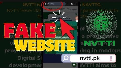 Fake NVTTI.pk Website Exposed! | Real NAVTTC Site is navttc.gov.pk | Public Alert