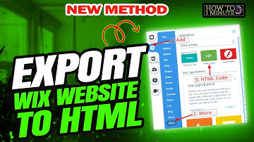 How to export wix website to html