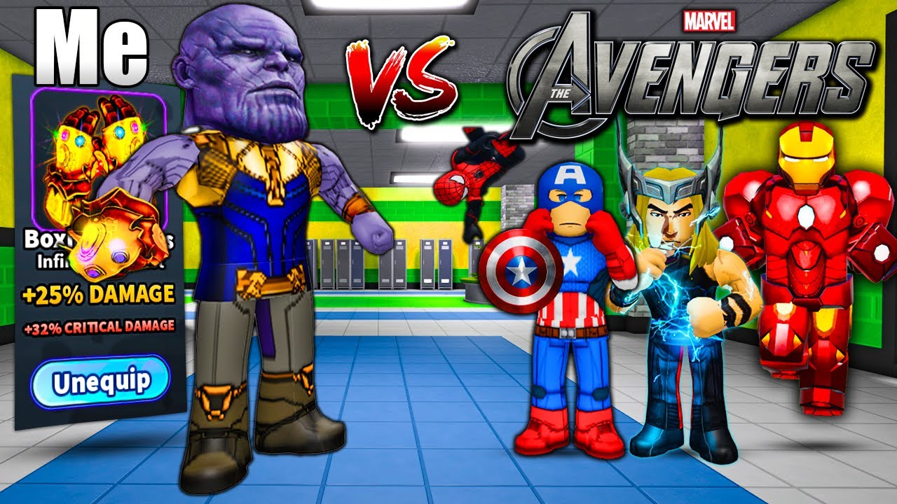 Я получил самые редкие перчатки в школьной битве и выступил против Мстителей