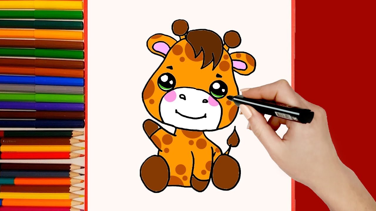 How to draw a Kawaii Giraffe Step by Step and easy. Learn to draw - YouTube