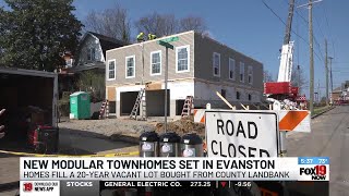 New modular townhomes set in Evanston