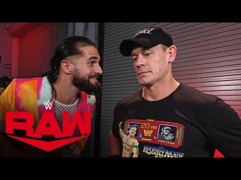 John Cena encounters Theory, Seth “Freakin” Rollins and Omos: Raw, June 27, 2022