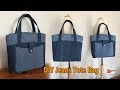 DIY TOTE BAG | JEANS BAG | RECYCLED OLD JEANS | DIY BAG SEWING TUTORIAL