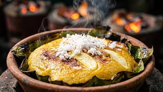 Filipino Street Food | Charcoal Baked Bibingka - Charcoal Baked Rice Cake