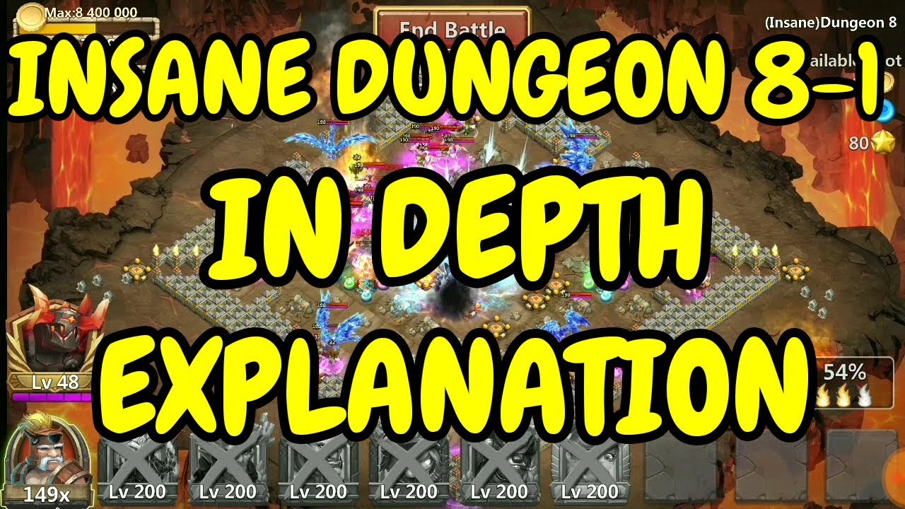 Insane Dungeon 8-1 l In Depth Explanation l Castle Clash - YouTube