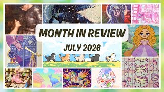 July Recap & Month in Review: 7 Finished Diamond Paintings, 6 WIPs, and August Plans!