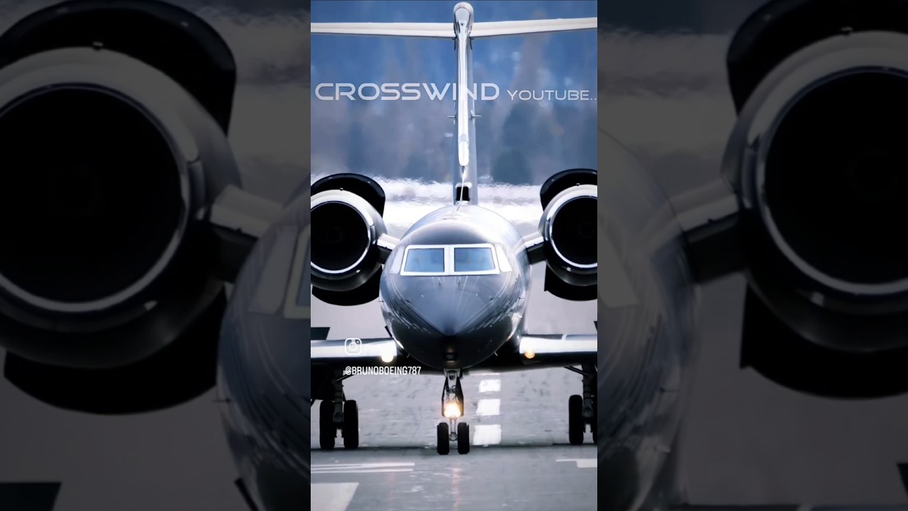 Black Gulfstream G450 Mountain Landing Engadin Airport 