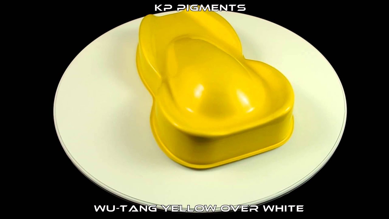 KP Pigments Wu Tang Yellow over a White PlastiDip Basecoat
