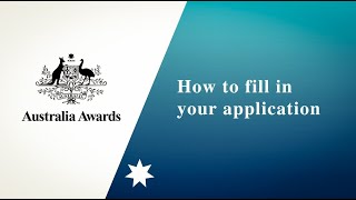 Australia Awards How to Fill in Your Application Video screenshot 3