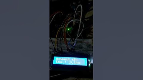 sensor dht11 , pantalla lcd con  Arduino - Jhony V