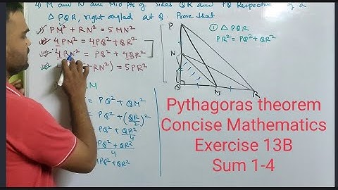 Pythagoras theorem Class 9 ICSE || Concise Mathematics || Selina || Exercise 13B || R K Bansal
