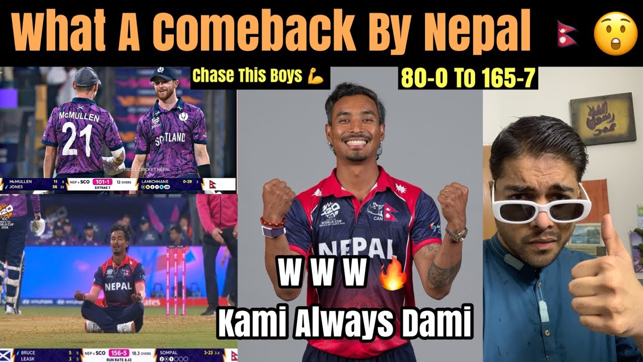 What A Comeback By Nepal, Sompal Kami Brilliant Nepal Vs Scotland 🔥
