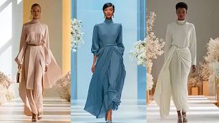 Podium Fashion Multi Color Runway Spectacular Spring Couture Collection