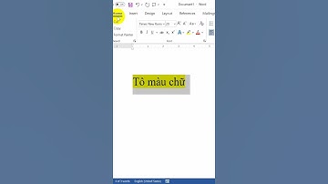 Cách xóa tô màu chữ trong Word