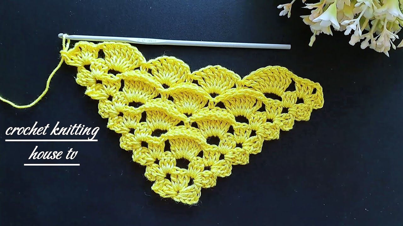 Joli et facile❗️châle triangle au crochet facile et rapide/châle au crochet pour débutants/shawl 