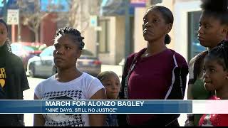Marchers demand release of body cam video of Alonzo Bagley homicide