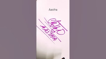 AaStHA name Signature Style//Best Signature idea#Viralshorts
