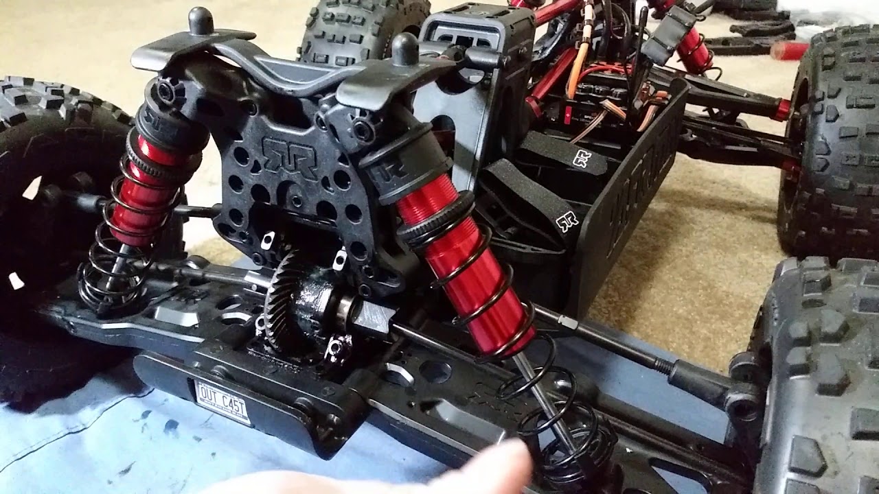 arrma outcast 8s rear diff removal