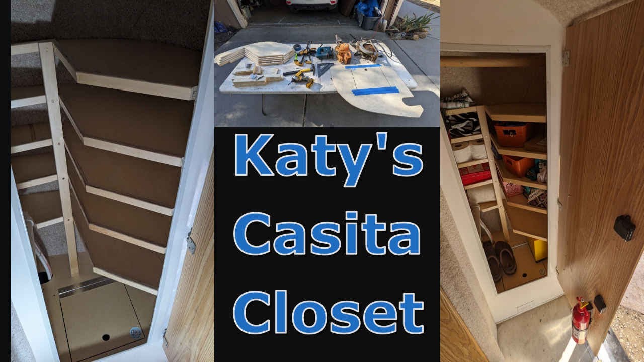 Katy's casita closet installation.