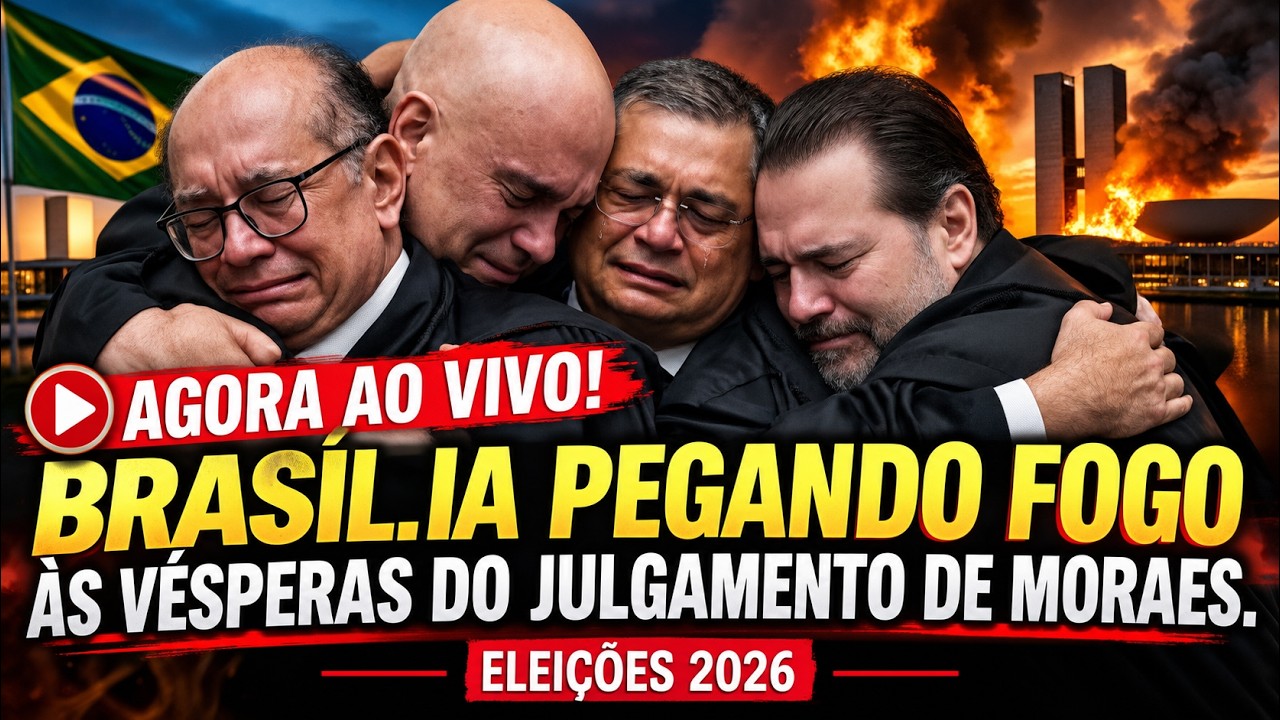 AGORA AO VIVO! O MUNDO VENDO DE CAMAROTE BRASÍLIA PEGANDO FOGO ÀS VÉSPERAS DO JULGAMENTO DE MORAES.
