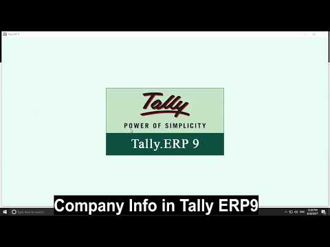 Company Info in Tally ERP9