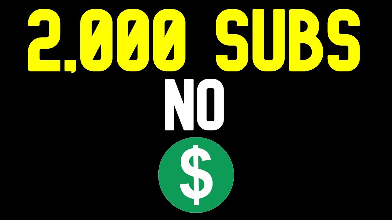 2,000 Subscribers But Not Monetized