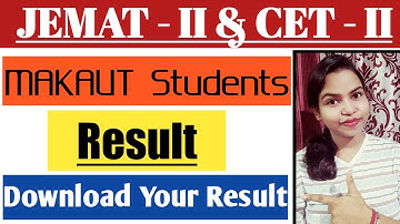 JEMAT-II & CET-II Result || Download Your Allotment Card Or Your Rank Card