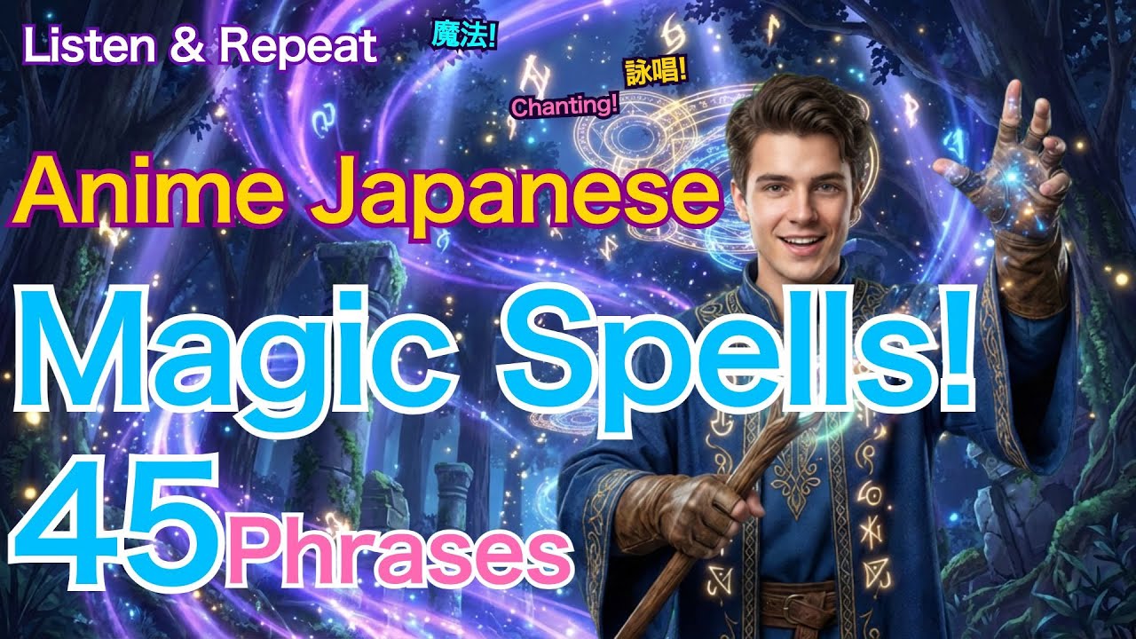 [Listen & Repeat] Anime Magic & Spell Japanese Phrases 45 | Chanting & Incantations