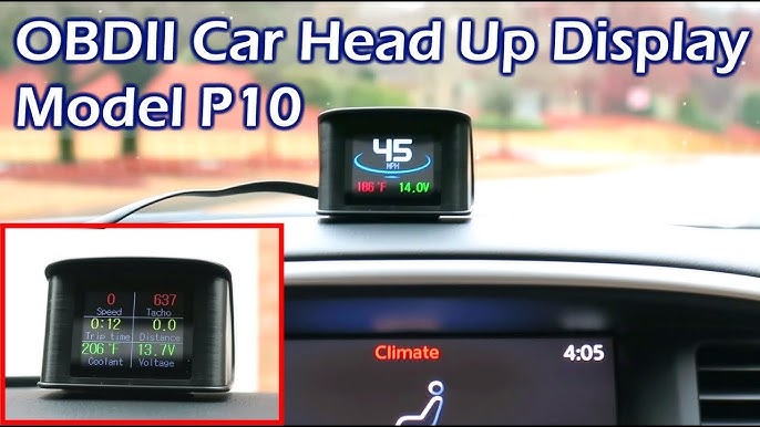 MOMOTOU Auto HUD Neigungsmesser GPS KFZ Tacho Head Up Display MPH