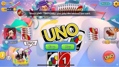 Just a lucky & incredible match in Facebook UNO card game (Ranked Mode - single: Go wild x 80)