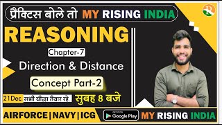 Reasoning #18 | Reasoning Direction & Distance | AIRFORCE Reasoning| NAVY | COAST GUARD | Pankaj Sir