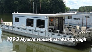 1993 Myacht Houseboat Walkthrough at Charles Mill Marina